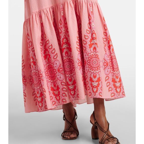 NWT ETRO Printed cotton and silk maxi dress Size IT40/US4 $1390 - Picture 3 of 13